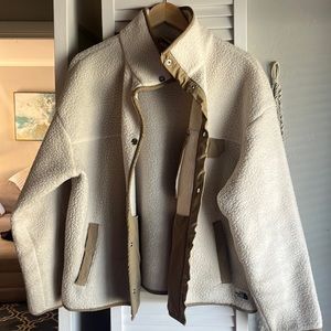 North Face fleece button down coat